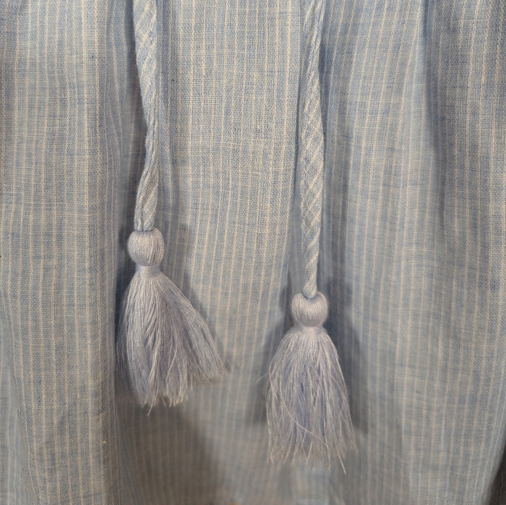 Savanna Jane Plus Size Floral Embroidered Striped Sleeveless Blouse Top 1X NWT - Picture 4 of 10